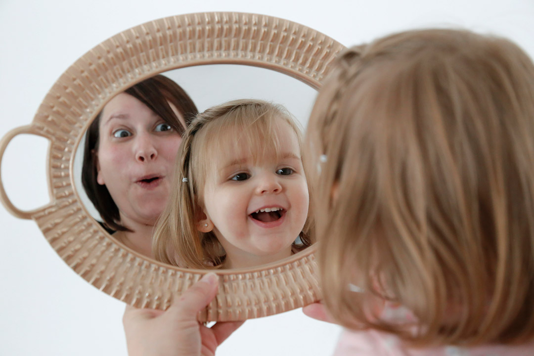 Toddler Sees Himself In Mirror at Henry Contreras blog